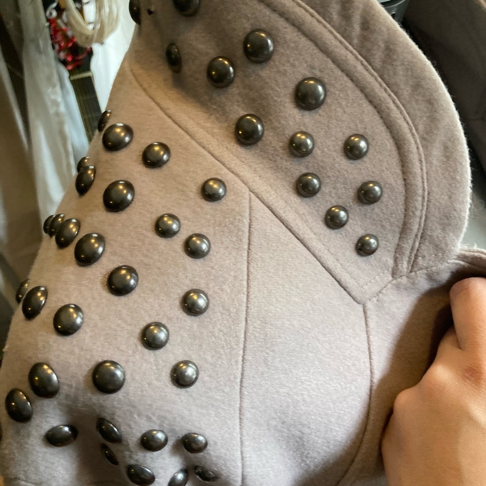 Studded longline jacket